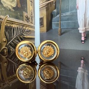 LOT 2273 24k gold plated Gianni Versace vintage clip on earrings